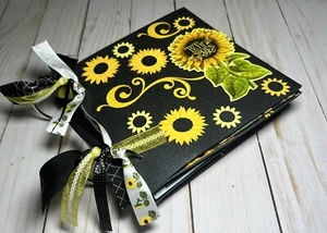 6x6 Sunflower Let It Bee Scrapbook Album Premade Junk Journal - Picture 1 of 11
