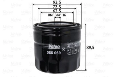 Filtre À Huile À Vis VALEO Pour JEEP GRAND CHEROKEE - Photo 1/3