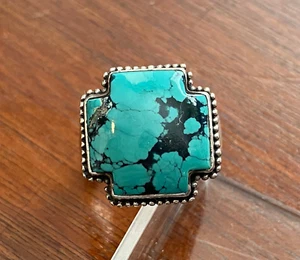 Barse Sterling Silver 925 Turquoise Ring Sz 9 - Picture 1 of 9