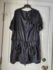 NWT LYS Love Your Style Womens Black Swimsuit Coverup / Loungewear - 1X - Picture 1 of 1