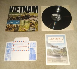 Vietnam War American Fighting Man LP Record Album Documentary Recordings w/ Map - Picture 1 of 9