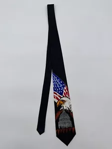 Steven Harris American Eagle Flag Capitol design Neck Tie Used - Picture 1 of 6