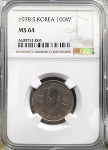 KOREA  1978, 100 Won, UNC MS NGC 64  - Picture 1 of 3