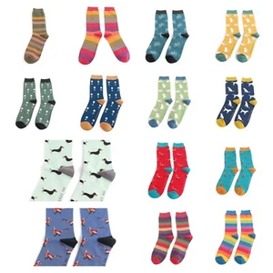 MR SPARROW Mens Funky Fun Cool Bamboo Socks Inc Stripes Dogs Bikes GIFT PRESENT - Picture 1 of 16