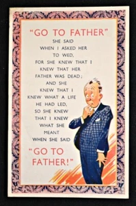 Go To Father Comic Postkarte PC um 1910 unbenutzt Bamforth #83B - Bild 1 von 1