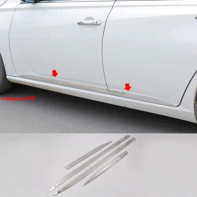 4P Stainless Steel Out Side Door Body Mouldings Trim For Nissan Altima 2019-2022 - Image 1 of 4