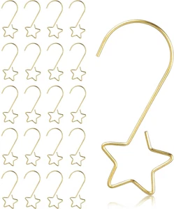 20x Christmas Ornament Hooks,Star-Shaped Ornaments Hangers,Christmas Bauble Hook - Picture 1 of 8