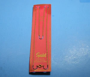 Vintage Spiedel 18" 1/20 12K Gold Kette - Original Display Karte - Bild 1 von 3