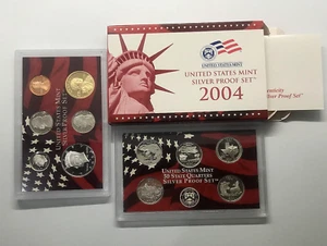 2004 Proof Set SILVER US Mint Coins w/ COA One owner original box and paperwor - Picture 1 of 7