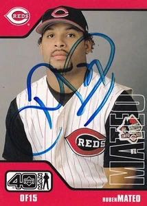 RUBEN MATEO SIGNED AUTO 2002 UPPER DECK 40 MAN CARD 982 CINCINNATI REDS RANGERS - Bild 1 von 3