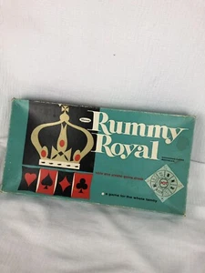1962 - RUMMY ROYAL GAME SHEET - VINYL - WHITMAN - CARD TABLE SIZE - Picture 1 of 12