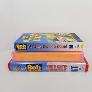 Bob the Builder VHS Movies Lot White Christmas To Rescue Getting The Job Done - Foto 1 di 9