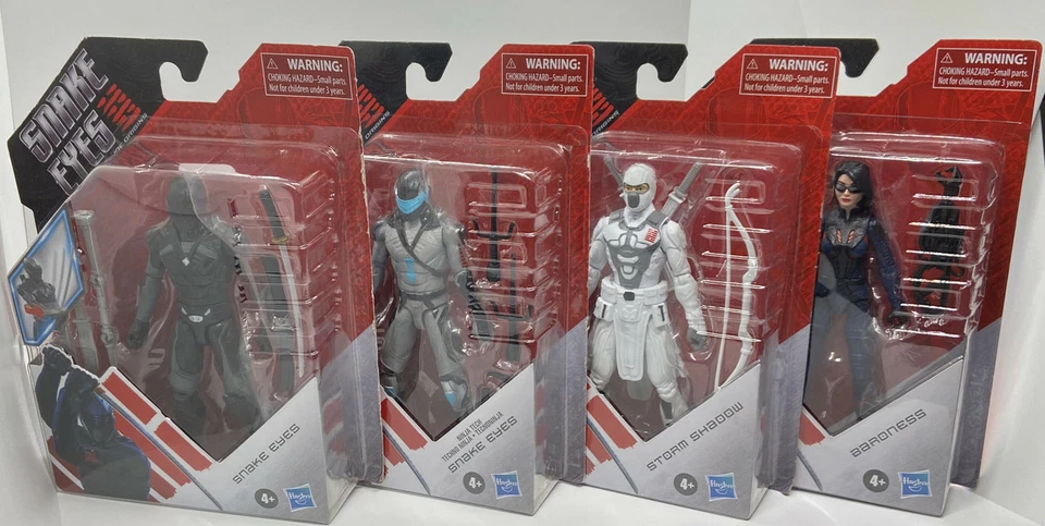 Gi Joe Origins Snake Eyes Baroness Storm Shadow Ninja Tech 2021 Movie Figures