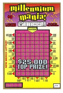 New Mexico lottery vintage 1999 scratch ticket expired UNSCRATCHED mint ephemera - Picture 1 of 2