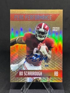 Bo Scarborough 2018 SAGE HIT Peak Performance Gold Rookie Auto 2/5 #PKA-BS Tide - Imagen 1 de 2