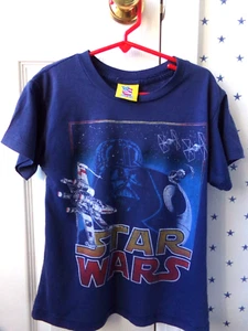 FLAW Boys 5 STAR WARS T-Shirt DARTH VADER X-WING JUNK FOOD USA MADE Girls - Picture 1 of 16