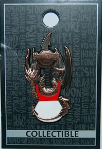 Hard Rock Cafe BALI Year 2020 Dragon & Flag Guitar Pin - Picture 1 of 1