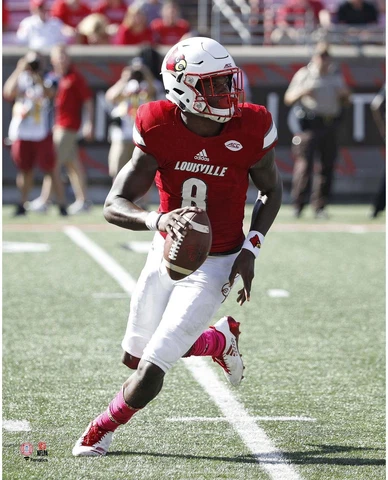 Lamar Jackson Louisville Cardinals Unsigned Scrambling 8" x 10" Photo - Fanatics Cover