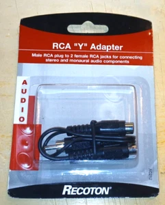 RCA AC212 RCA Y-Adapter (1 Male to 2 Females) - Picture 1 of 2