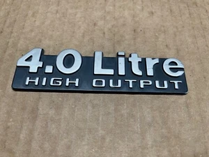 1993-96 OEM Jeep Cherokee XJ MJ 4.0 Litre High Output Rear Hatch Tailgate Emblem - Bild 1 von 8