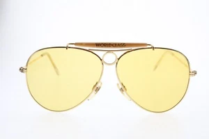 VTG TASCO World Class Aviator Shooting Sunglasses Yellow Glass Lenses 1137Y - Picture 1 of 12