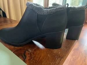 LifeStride Womens Marilyn Black Ankle Booties Shoes 8.5 Medium - Picture 1 of 4