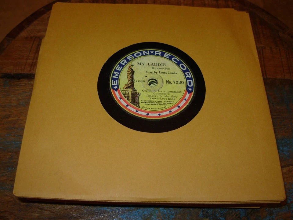 LAURA COMBS / ROYAL DADMUN thou sublime / my laddie - 7" 78 rpm emerson 7230 - Image 1 of 1