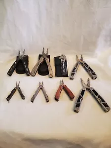 Lot Of 8 Multitools - Stanley 2CR, Eddie Bauer, Ozark Trail - Defects Present - Picture 1 of 17