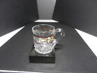 Jefferson Krys-Tol Diamond & Peg Souvenir Mug Clear Florals 2 3/4" T ca1907-20s