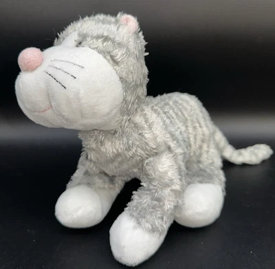 Ganz Webkinz HM496 Sterling Cheeky Cat Plush Gray Stripe Tabby NO CODE - Image 1 of 4