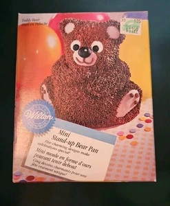 Wilton Mini Stand Up Bear Pan 5" scatola e istruzioni 1997 vintage completo nuovo - Foto 1 di 9