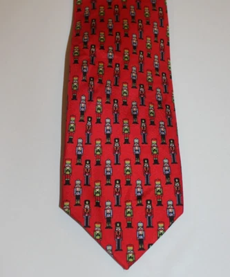 Мужской ручной работы 100% шелк галстук игрушка деревянный солдатик Рождество праздник вечеринки - Изображение 1 из 4