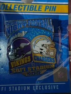 2025 New NFL Game Day Pin Chargers Vikings 10/23 SoFi Stadium Exclusive TNF - Picture 1 of 1