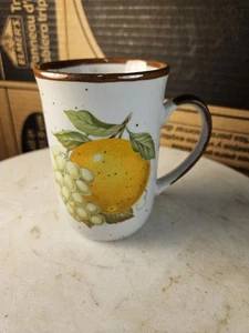 Otagiri JAPAN Stoneware Coffee Tea Mug Fruit Theme MCM Takahashi Counterpoint - Picture 1 of 6