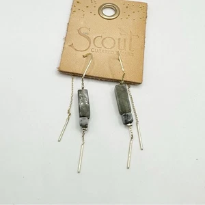 Scout Labradorite Stone Earring Minimalist Jewelry Dangle Drop Casual Classic - Picture 1 of 6