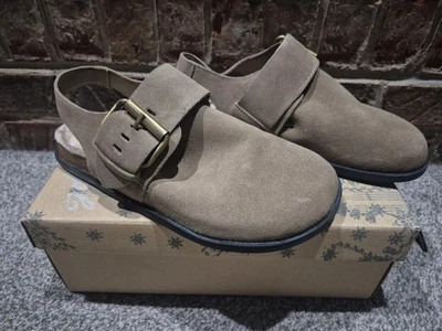 Zuecos para mujer Free People caqui forrados de piel sintética Seattle 37 7 nuevos Foto 1 de 4