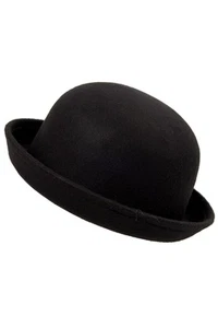 Black Women Vintage Cute Trendy Bowler Hat Cloche Fashion V6Z15498 - Picture 1 of 7