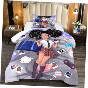 Black Girl Comforter Set - Comforter Set for Girls - African Twin Cm01-bg33 - Picture 1 of 7