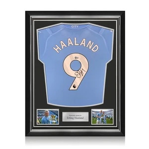 Erling Haaland Signed Manchester City 2023-24 Shirt. Superior Frame: EPL Winner - Picture 1 of 3