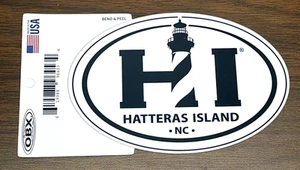 Adesivo decalcomania Hatteras Island Outer Banks North Carolina 6 pollici made in USA - Foto 1 di 1