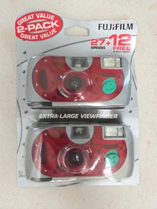 2 x FUJI Fujifilm QuickSnap disposable Single Use Flash Camera 39 Exposures 35mm - Picture 1 of 3