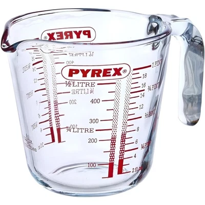 Pyrex Classic Measuring Jug 0.5L Glass Microwave Oven Safe Kitchen Bakeware - Image 1 of 3