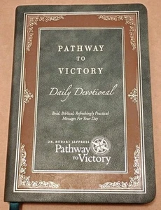 Pathway to Victory Daily Devotional by Dr. Robert Jeffress Blue Suede Binding - Picture 1 of 7