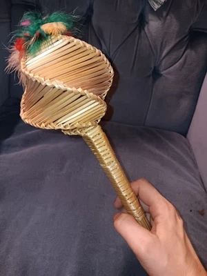 Винтажная детская погремушка ручной работы (из Пакистана) - Изображение 1 из 4