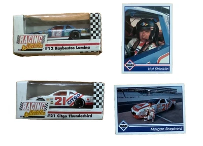 Racing Collectables 1991 #21 Morgan Shepherd y #12 Hut Stricklin 1:64 + 2 cartas Foto 1 de 4