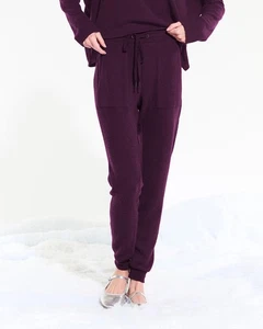 Splendid Womens Plum Waffle London Lounge Jogger Pants size M - Picture 1 of 6