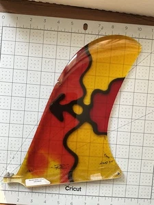 Rainbow Fin Company Nomad Surfboard Fin 9.5” Stained Glass One Of A Kind Surf - Picture 1 of 7