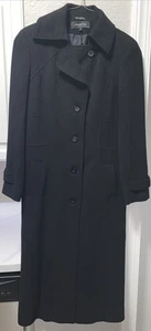 Jones New York durchgehender Mantel Wollmischung gefüttert schwarz Damengröße 10 UVP 199 $ - Bild 1 von 5