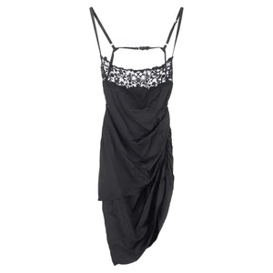 Jacquemus Le Chouchou Brodée Minikleid aus schwarzem Satin - Bild 1 von 3