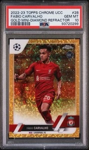 2022-23 Chrome UEFA Club Competitions /50 Fabio Carvalho PSA 10 GEM MT Rookie RC - Picture 1 of 2